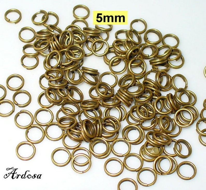 100 Cleavage rings 5 mm bronze 45.5