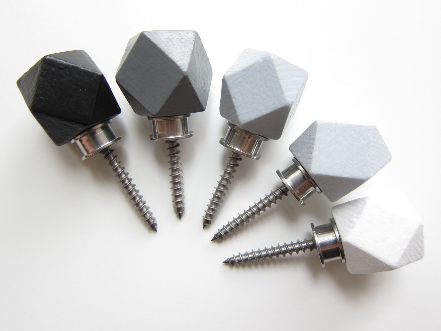 Knobs, Choose Colors, Hexagon Knobs, Colorful Knobs, Wooden Knobs, Wall