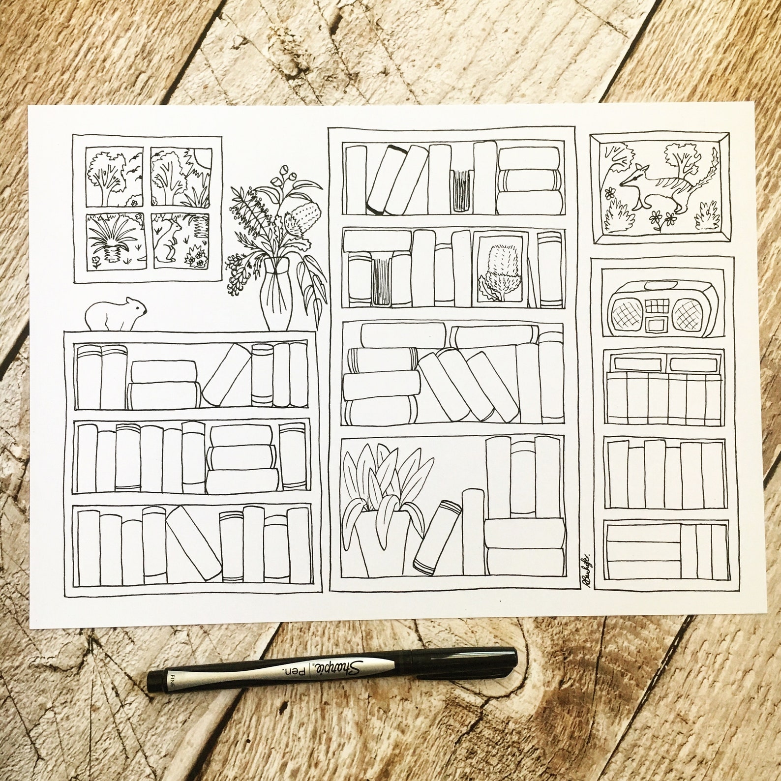 Australian Bookshelf Book Tracker Printable Digital File Etsy