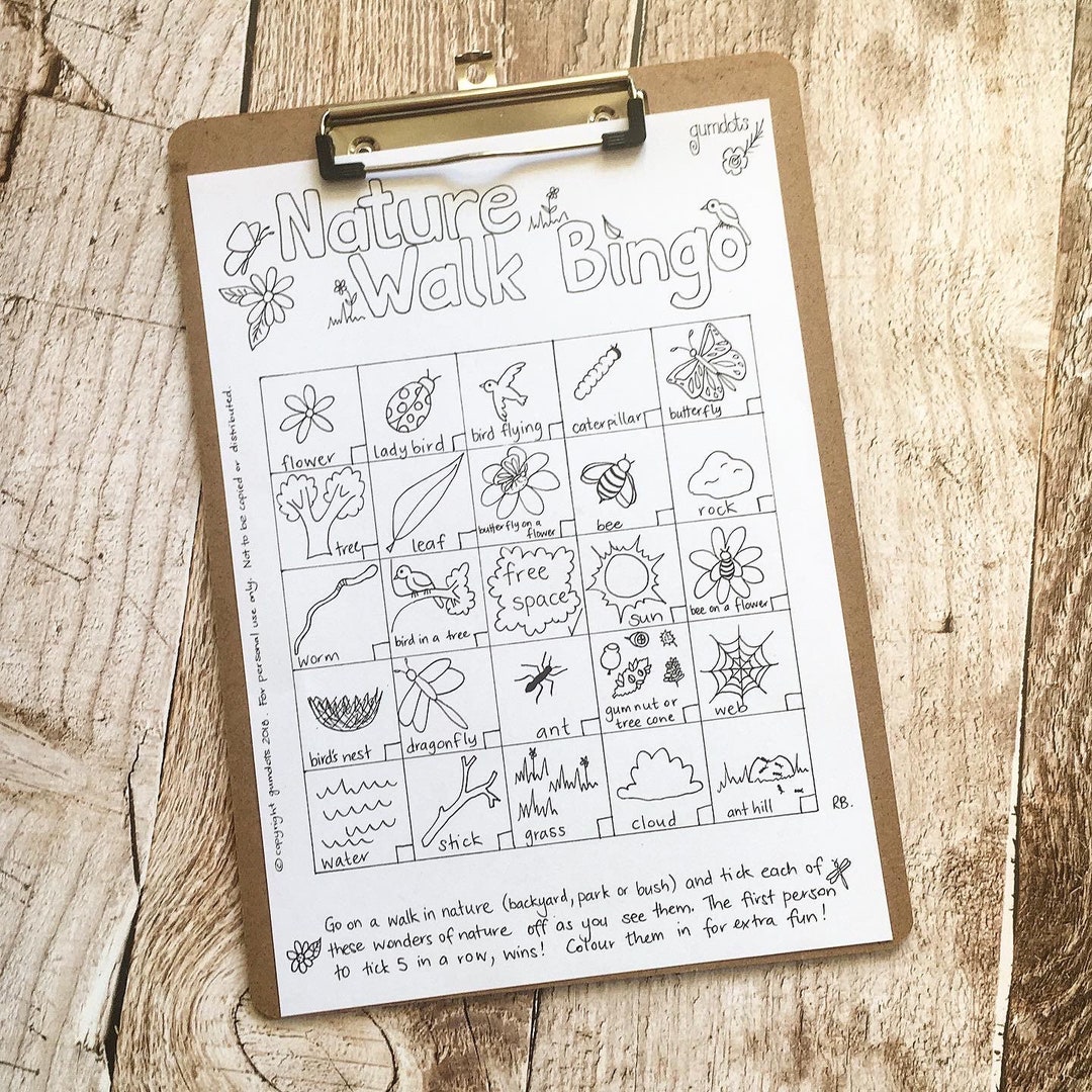 Australian Nature Bingo - Colour in Nature Craft, Digital File, Nature ...