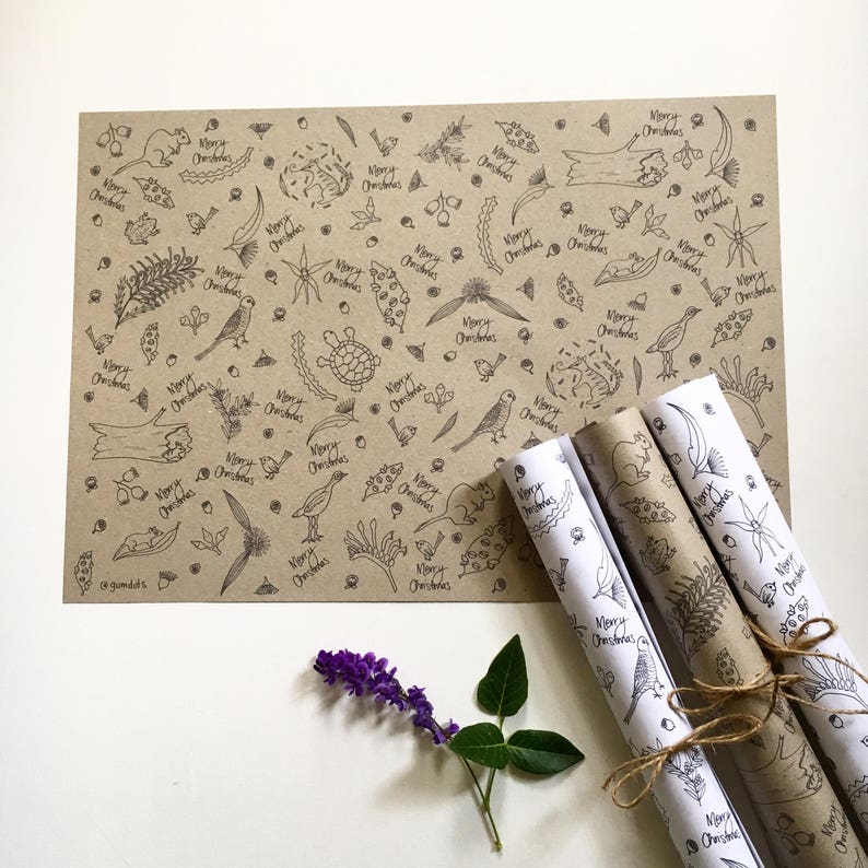 Australian Christmas Wrapping Paper unique Gift Wrap Etsy Australia