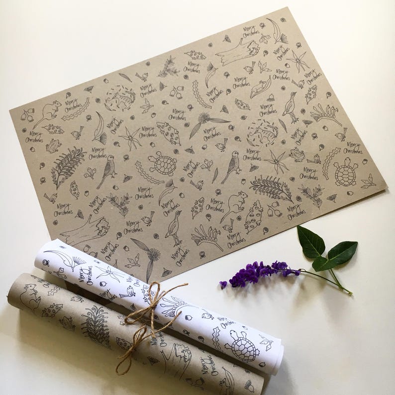 Australian Christmas Wrapping Paper unique Gift Wrap Etsy Australia