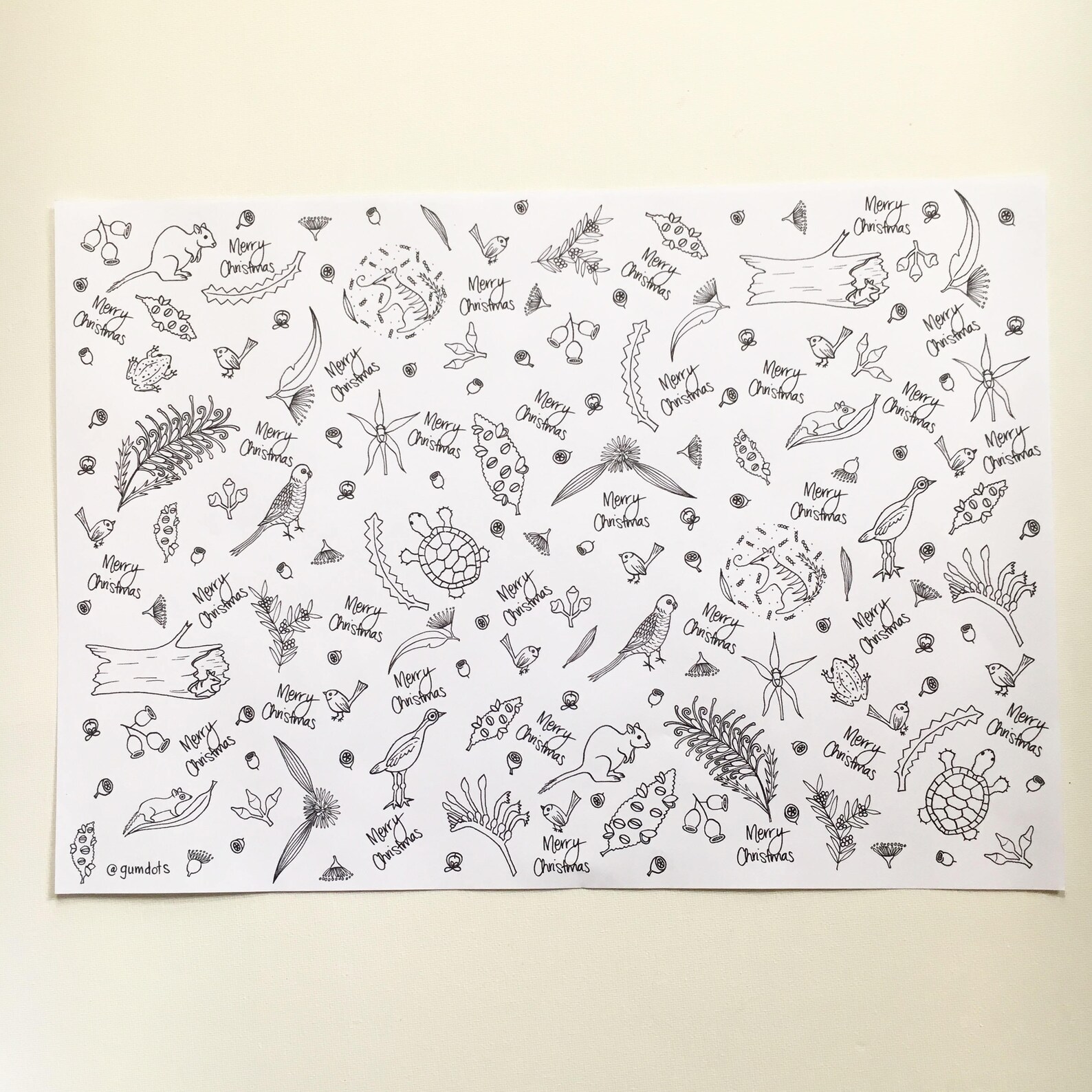 Australian Christmas Wrapping Paper unique Gift Wrap Etsy Australia
