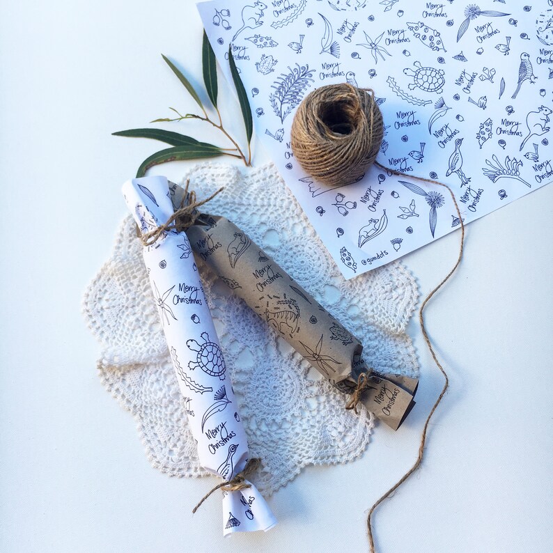 Australian Christmas Wrapping Paper unique Gift Wrap Etsy Australia