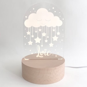 Personalized Star Bright LED Nightlight for kids | Custom Laser Cut LED Lamp | Engraved Name Light with USB cable