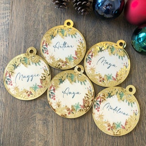 Christmas Garden Set - Personalized Christmas Ornament Set | Xmas bauble | Christmas tree decor | Personalized gift | Christmas gift