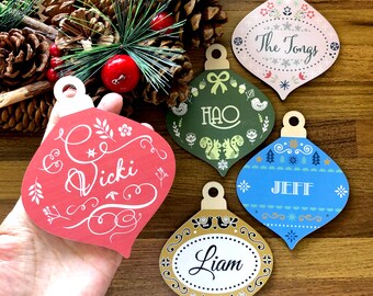 Noel Set - Personalized Christmas Ornament Set | Xmas bauble | Christmas tree decor | Personalized gift | Christmas gift | Holidays present