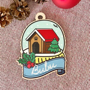 Santa Pet Ornament - Personalized Christmas Ornament |  Xmas bauble | xmas tree decor | for furry friends | xmas gift | dogs & cats