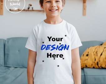 Gilden 5000 MOCKUP for kids boy T-shirt