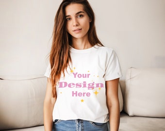 Gilden 5000 MOCKUP for teenager girl T-shirt