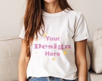 Gilden 5000 MOCKUP for teenager girl T-shirt