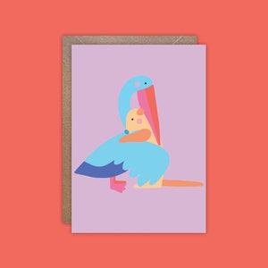 A Pelican and a Meerkat Art Card