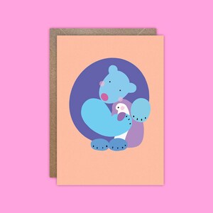 A Polar Bear and a Penguin Art Card