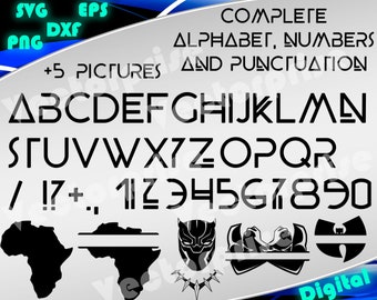 Black Panther font svg Wakanda Font svg Black Panther svg stencil file cricut vector cut file cutting file vector files