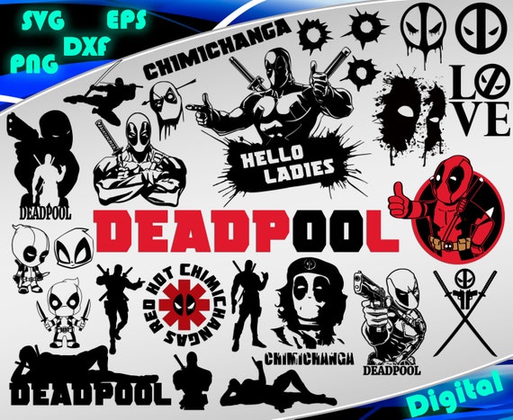 Download Deadpool svg Clipart Superheroes svg Dead Pool silhouette ...