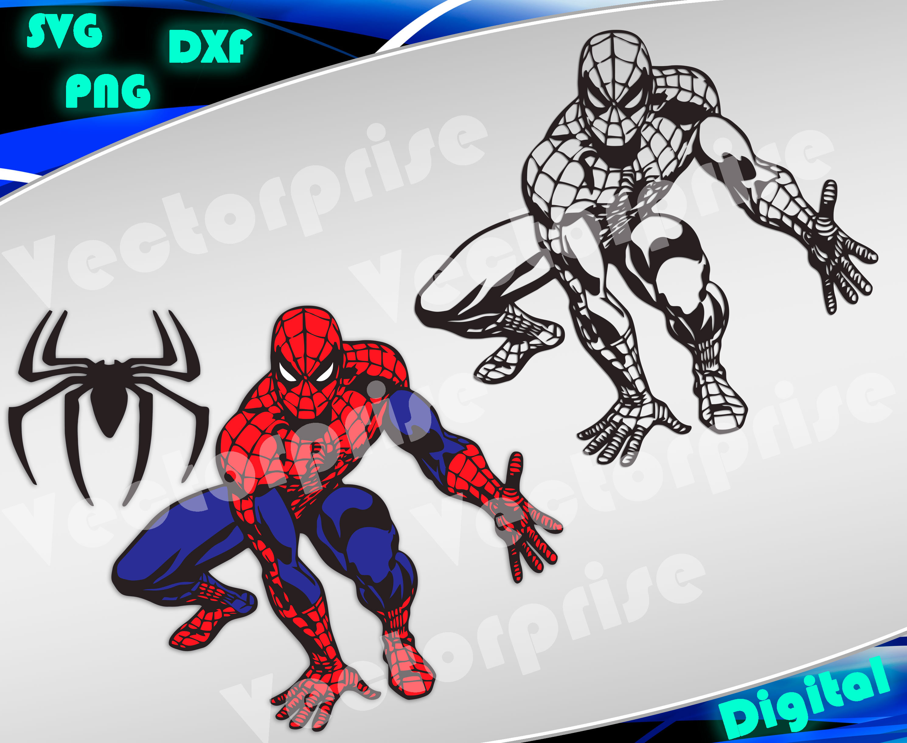 Download Gambar Spiderman Gambar Cutting Spiderman SVG, PNG, EPS, DXF File