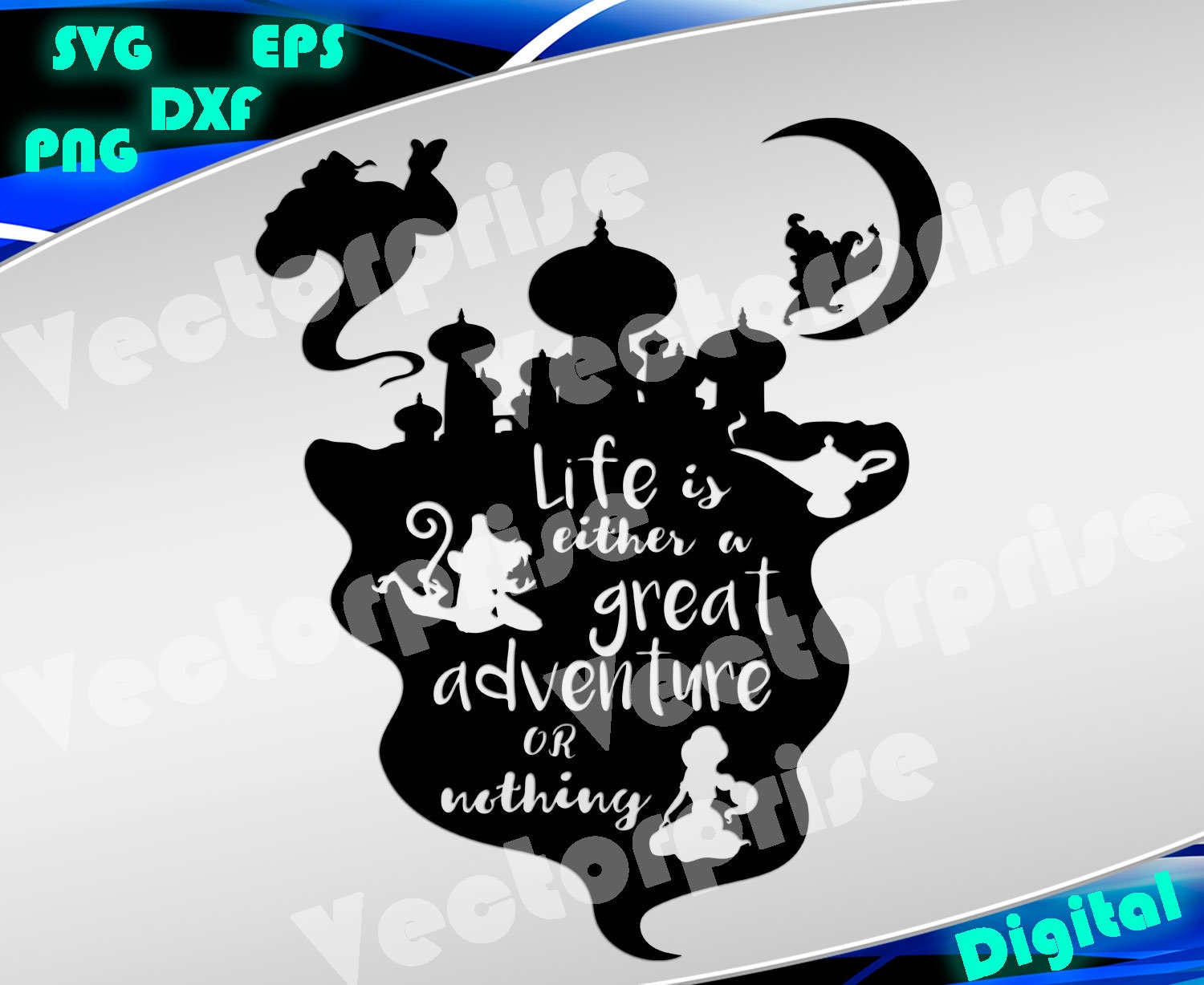 Download Aladdin svg Jasmin svg Genie svg Disney svg silhouette ...