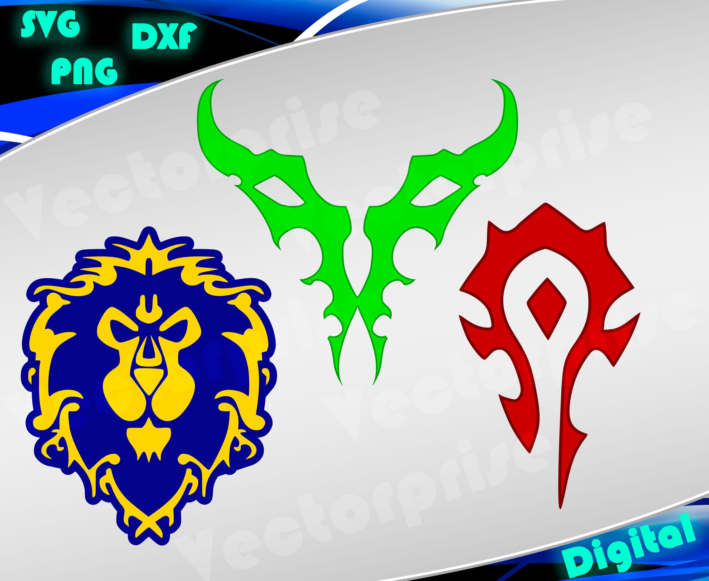 World Of Warcraft Svg World Of Warcraft Alliance Horde Svg Etsy