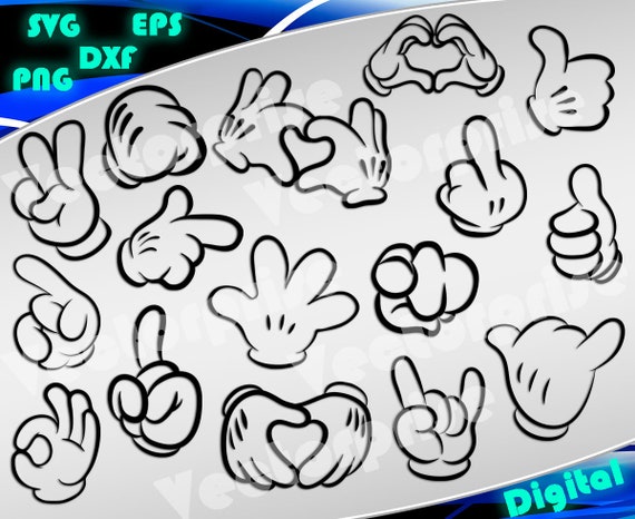 Download Mickey mouse svg Disney svg Mickey hands svg Hand svg | Etsy