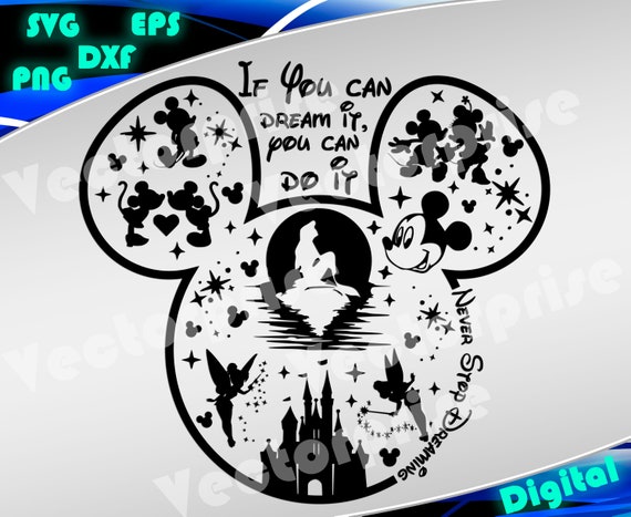 Download Disney svg Mickey head svg Mickey mouse svg silhouette | Etsy