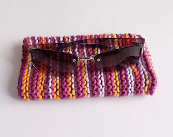 Glasses Case, Soft Glass Case for Eyeglasses or Sunglasses, Cotton, Bright Colors, Spring or Summer Accessory, Multicolor, Gift Idea