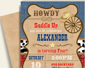 western invitation etsy
