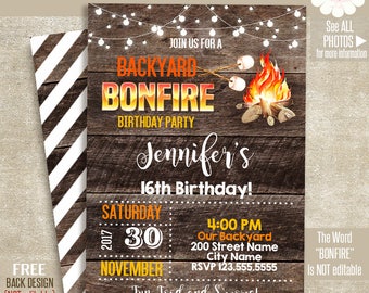 smores invitation etsy
