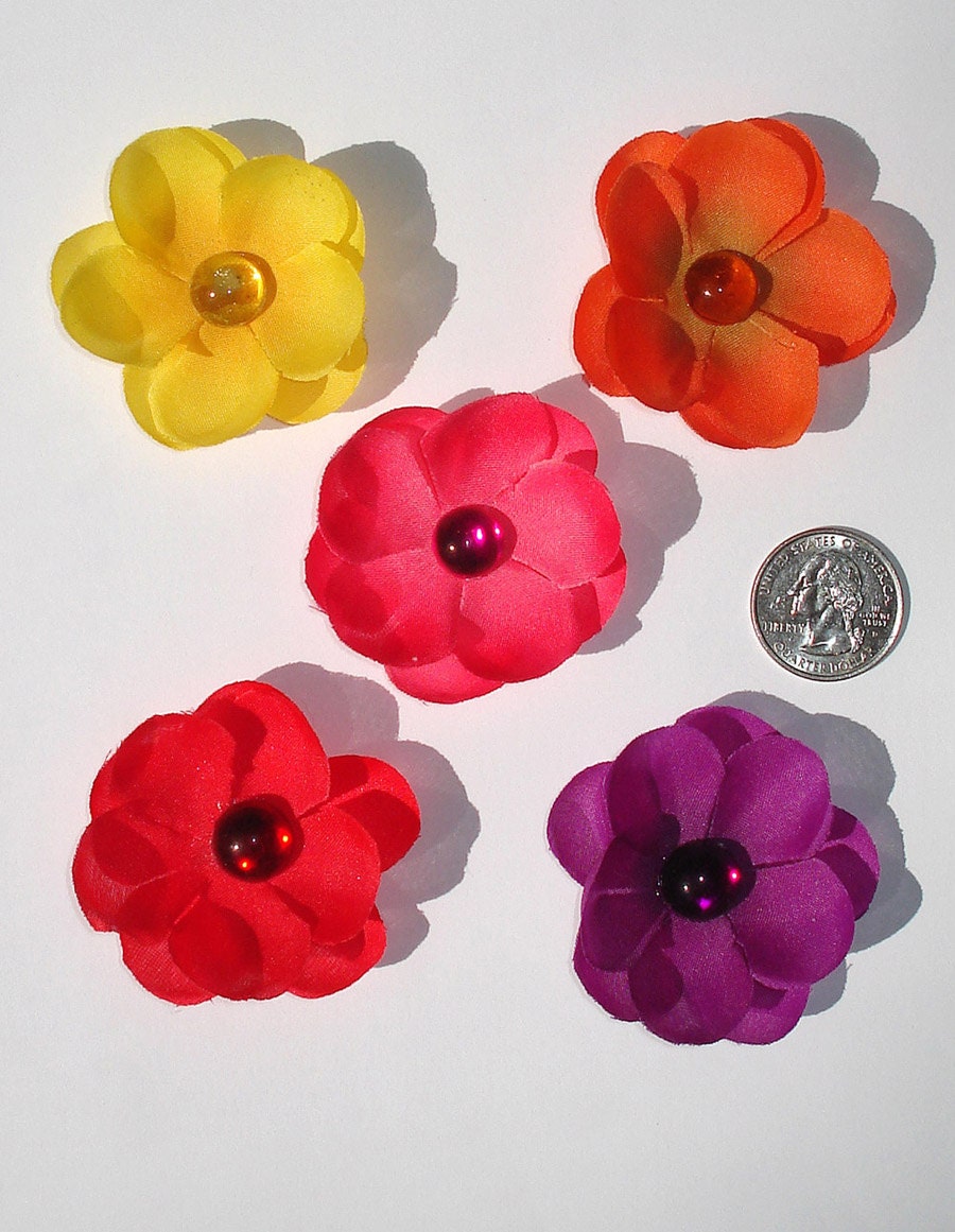 silk flowers for hair bows