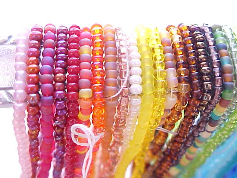 Huge Lot 36 Czech Glass Rainbow Beads 110 Czech Seed Beads Mix Rainbow Seed Bead Kit Rainbow Bead Mix 2mm Spacer Beads Mixed Color Beads