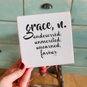 Shelf Sitter Sign, Mini Signs, Tiny Sign, 5.25” Wood Sign, Christian Bible Gifts, Bible Verse, Gift for Christian, Dorm Decor, Bible Sign
