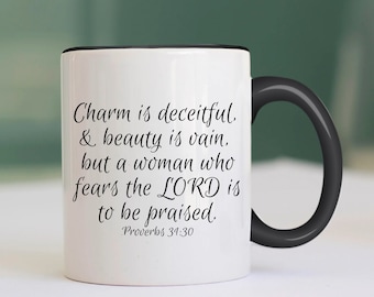 Proverbs 31 Mug | Christian Verse, Gift for Mom
