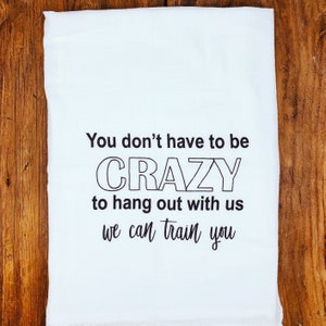 Funny 'Crazy Train' Tea Towel | Kitchen Gift