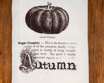 Fall Tea Towel | Sugar Pumpkin, Autumn Definition