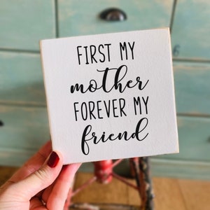 Tiered Tray Sign Mothers Day Gift - Shelf Sitter Sign, Mini Signs, Tiny Sign, 5.25” Wood Sign, Housewarming Gift