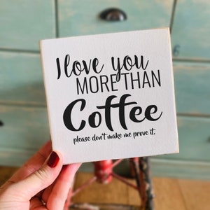 Coffee Bar, Coffee Humor, Shelf Sitter Sign, Mini Signs, Tiny Sign, 5.25” Wood Sign