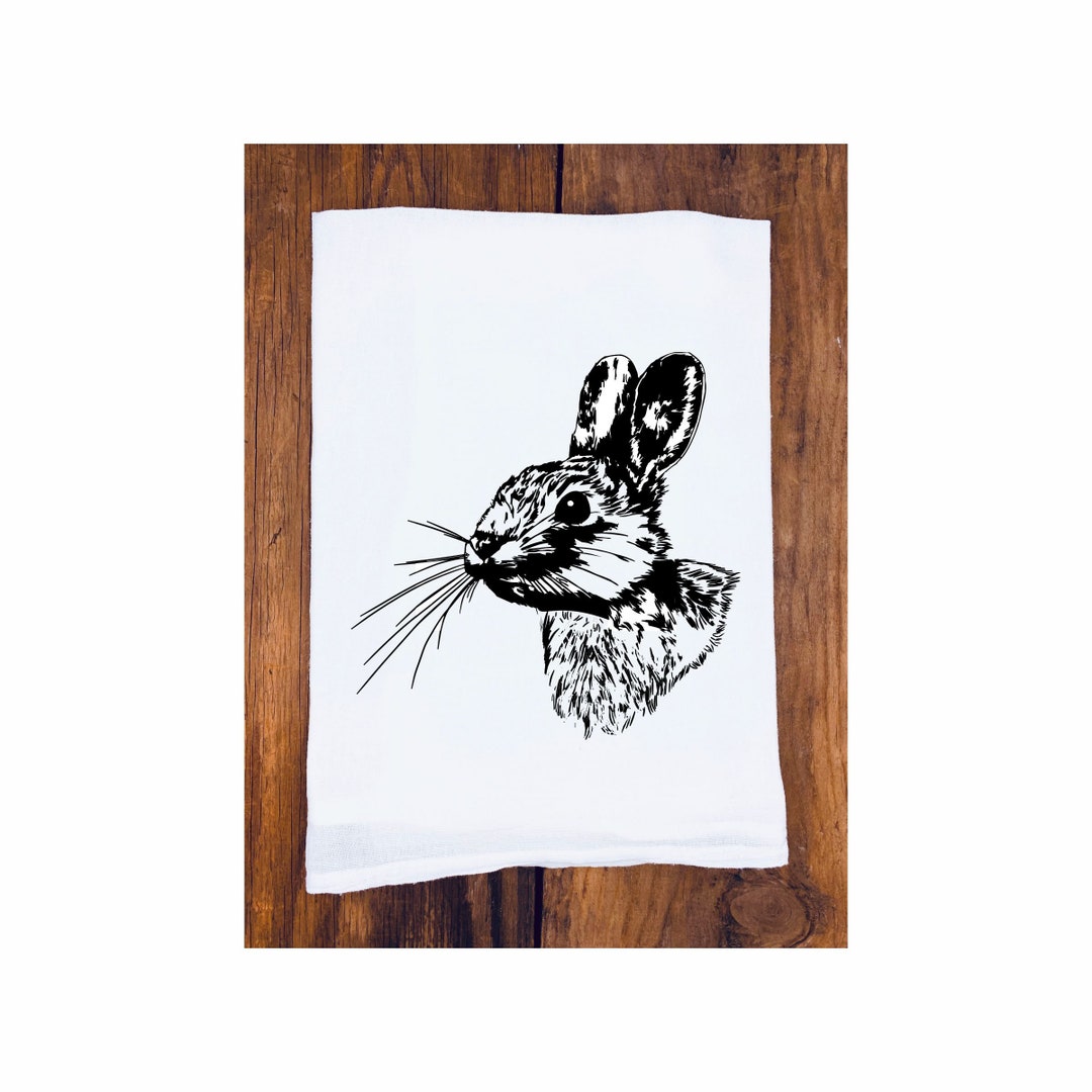 Bunny Tea Towel | Rabbit Tea Towel | Easter Tea Towel | Bunny Towel ...