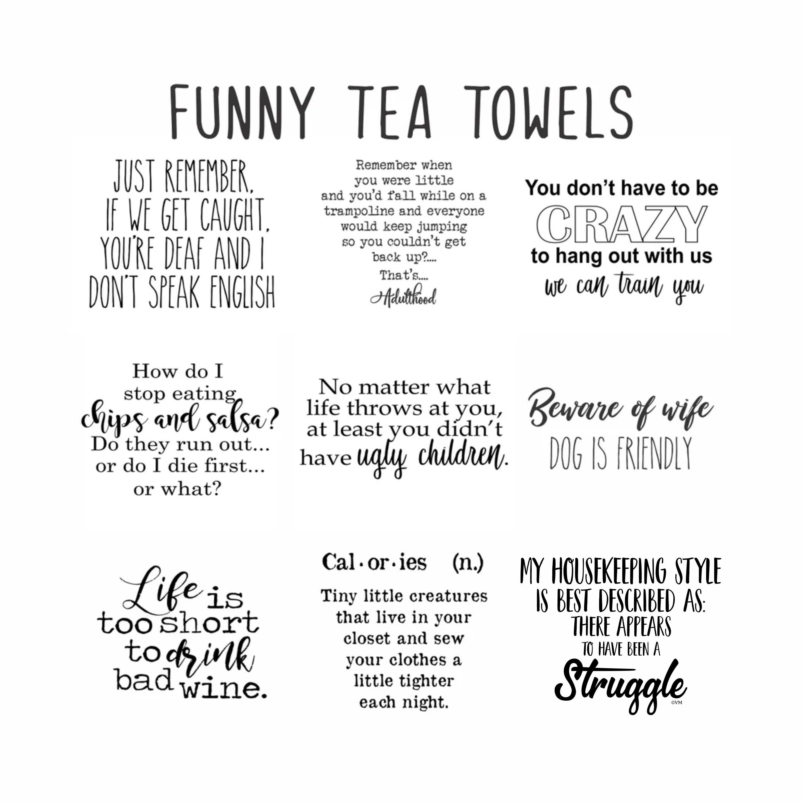 Funny Tea Towel Deaf English Funny Hand Towel Best -  in 2023