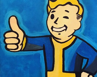 Fallout Vault Boy in Red Circle with Thumbs Up Decal//Sticker