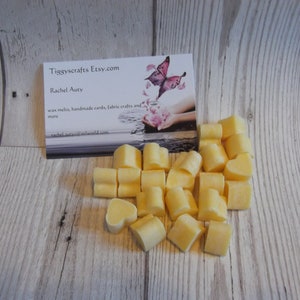 Handmade Almond scented mini heart shaped mini wax melts / tarts x 50