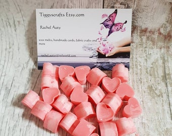 Handmade Euphoric male scented mini heart shaped soy wax melts x 50