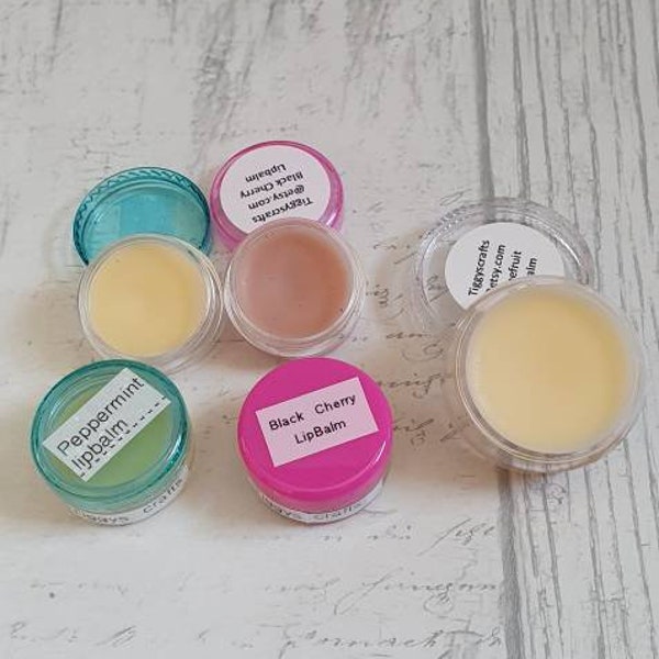 Lipbalm handmade Cherry, Grapefruit, Peppermint, Lemon, Lime, Orange, Parma violet, Rhubarb& custard, Blackjack, Turkish Delight more