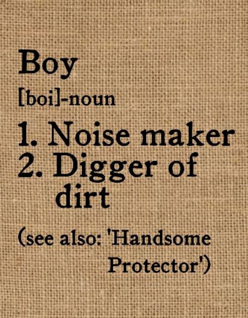 Boy Definition Burlap Print Burlap Nursery Print Nursery Etsy