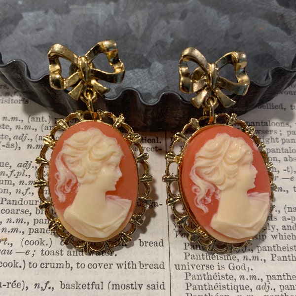 Cameo Earrings with Posts