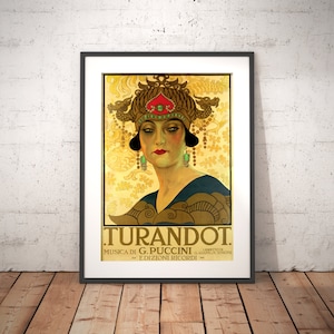 Turandot Poster, Instant Download, Vintage Poster, Wall Art, Wall Decoration, Interior Design, Puccini