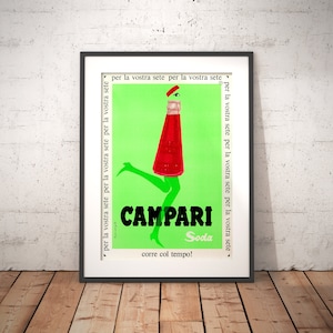 Campari Poster, Instant Download, Vintage Poster, Advertising, Wall Art, Wall Decoration, Interior Design, Franz Marangolo