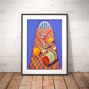 Campari Poster, Instant Download, Vintage Poster, Advertising, Wall Art, Wall Decor, Interior Design