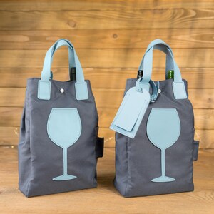 Personalized Leather Wine Carrier, Wine Lover Gift image 13