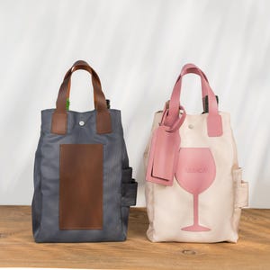 Personalized Leather Wine Carrier, Wine Lover Gift image 15
