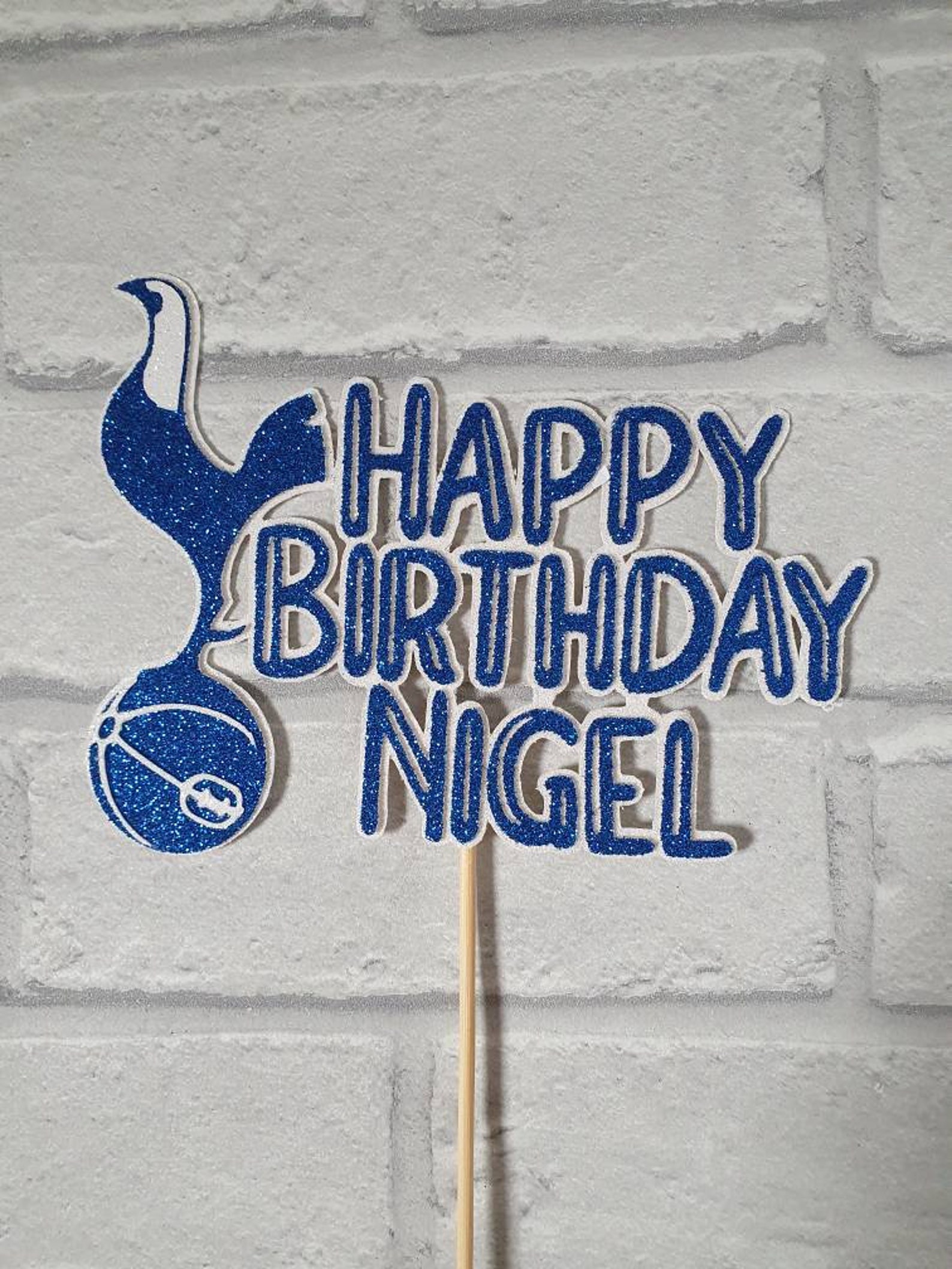 Tottenham Hotspur Glitter Cake Topper Etsy UK