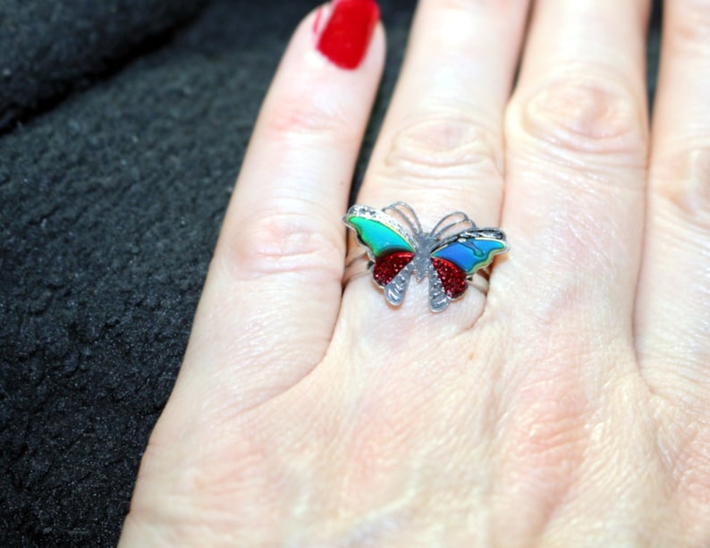 Anillo de estado de ánimo cambio de anillo de color chica Etsy España Anillo de estado de ánimo cambio de anillo de color chica Etsy España